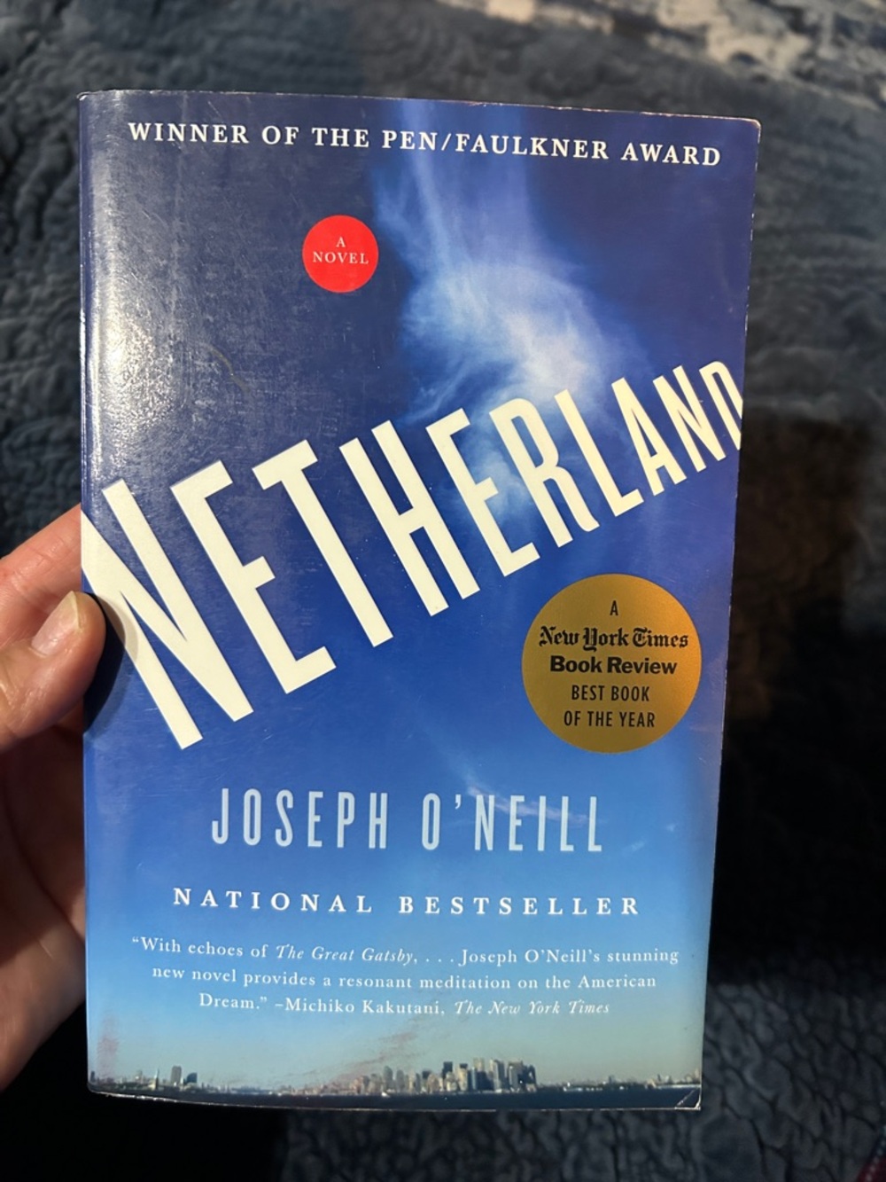 Netherland by Joseph O'Neill — Blue Paperback Novel